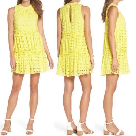 Lilly Pulitzer Dresses & Skirts - SOLD NWOT Lilly Pulitzer Indira Eyelet Dress in Lemon | L